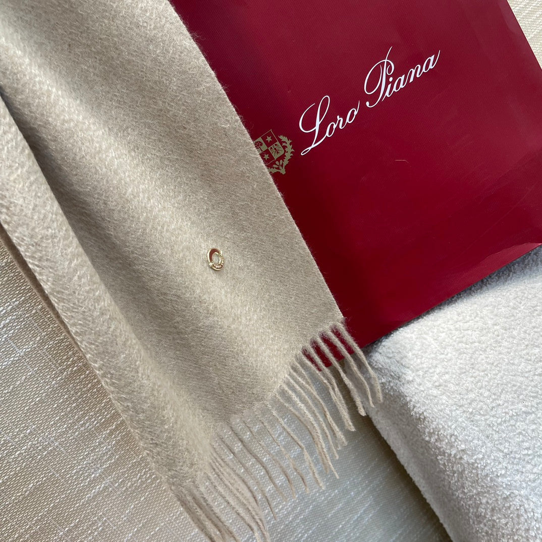 LP Scarf Plain 180 CM In Light Beige Cashmere 141435