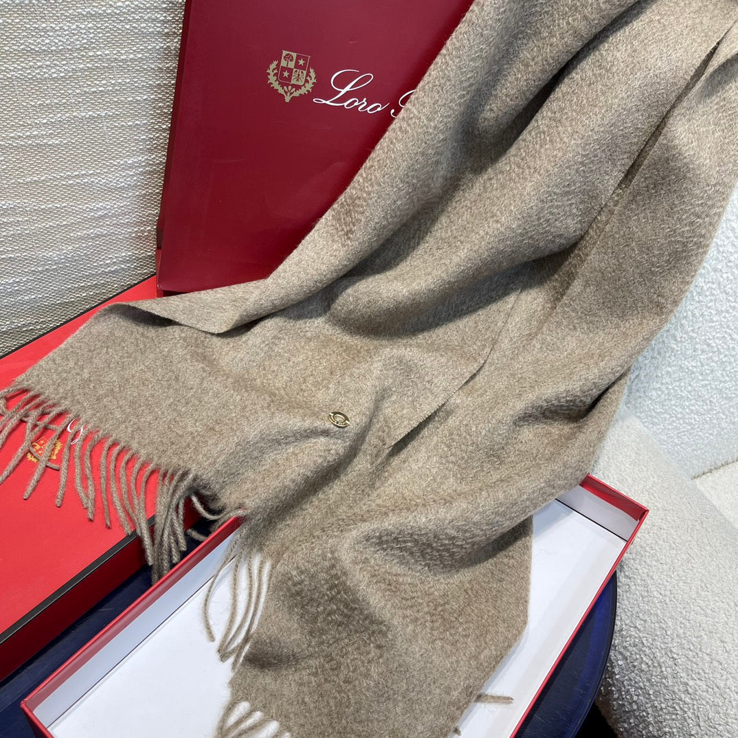 LP Scarf Plain 180 CM In Light Brown Cashmere 141436