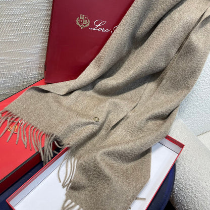 LP Scarf Plain 180 CM In Light Brown Cashmere 141436