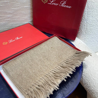 LP Scarf Plain 180 CM In Light Brown Cashmere 141436