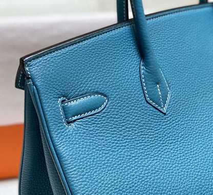HM BIRKIN 35CM BAG CERULEAN TOGO GOLD HARDWARE