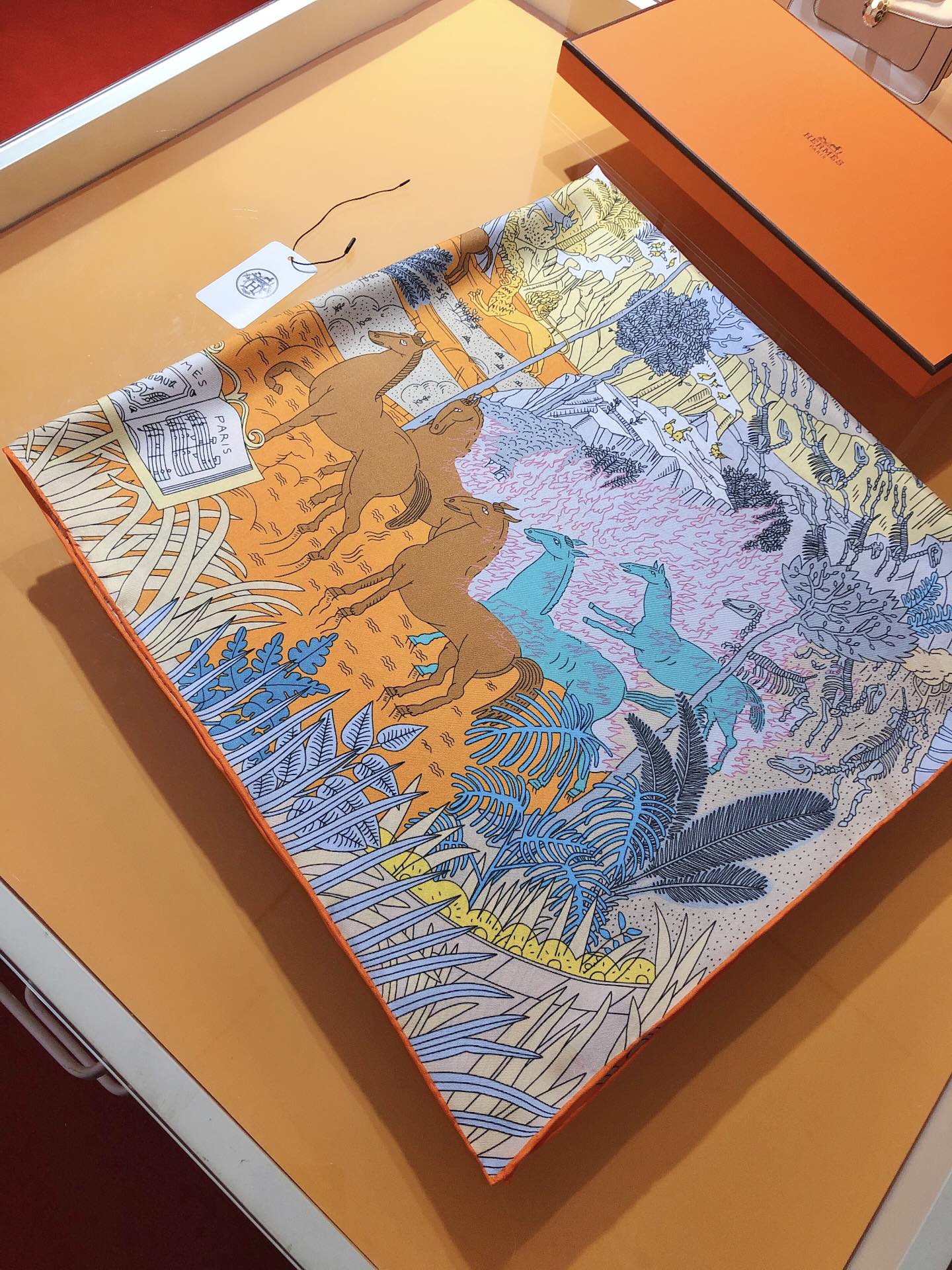 Le Carnaval Des Animaux Scarf 90 CM In Colorful Silk Twill 288862