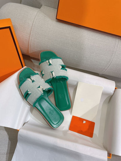 0RAN SANDAL TEAL BLUE CANVAS