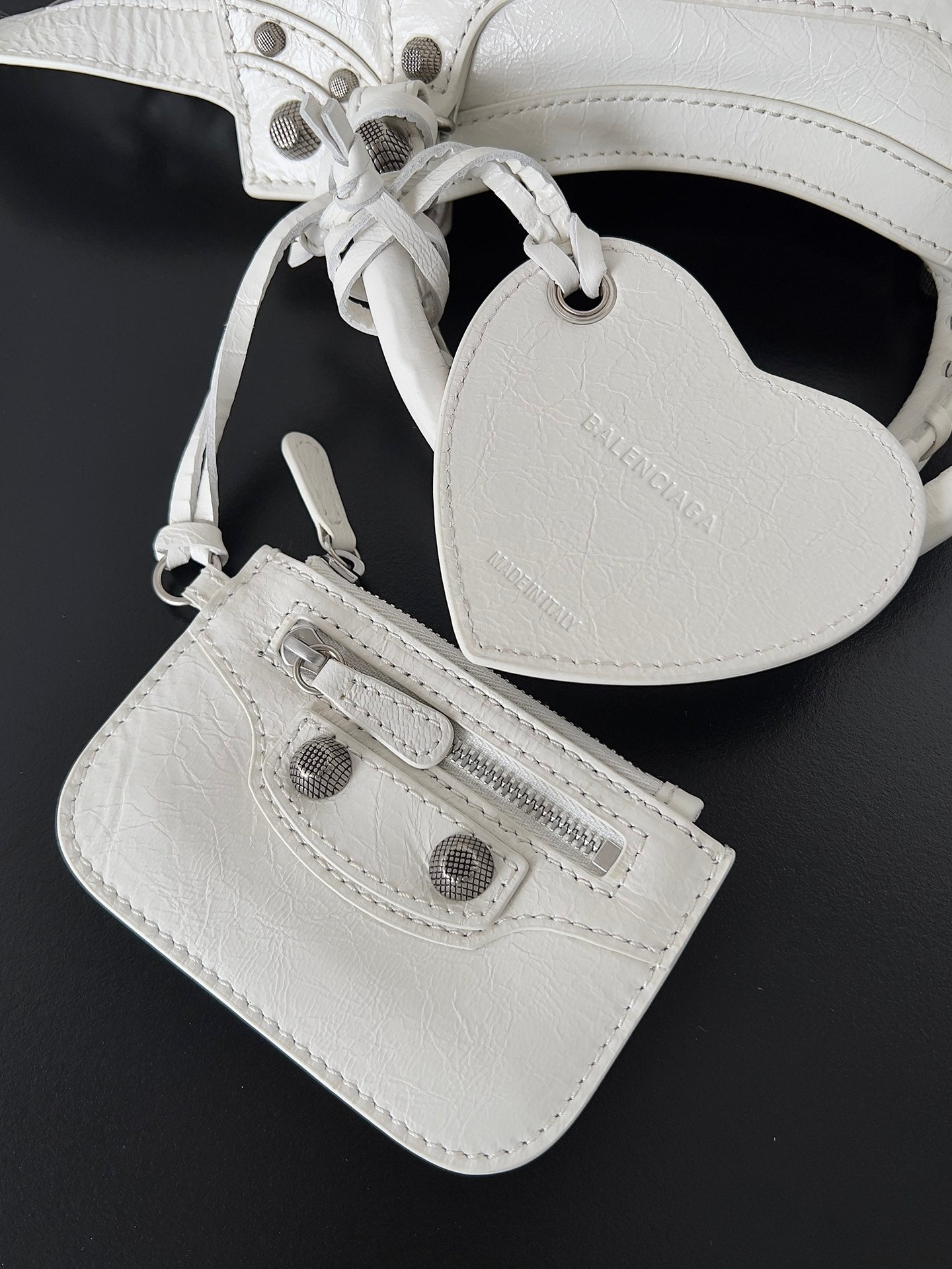 Balenciaga Neo Cagole scooter bag white lambskin 555322