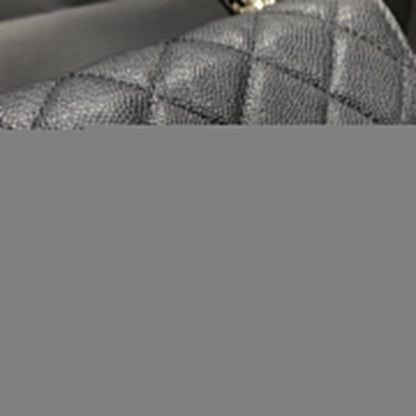 23P Flap Bag 19cm Black Caviar Gold Hardware