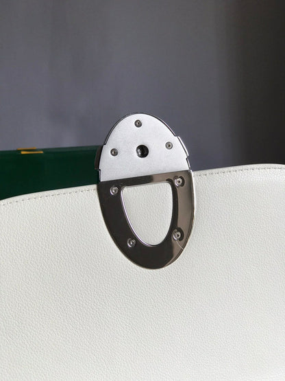 233 BAG 25 IN WHITE CALFSKIN AND GOYARDINE CANVAS