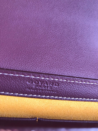 233 BAG 25 IN WINE RED CALFSKIN AND GOYARDINE CANVAS