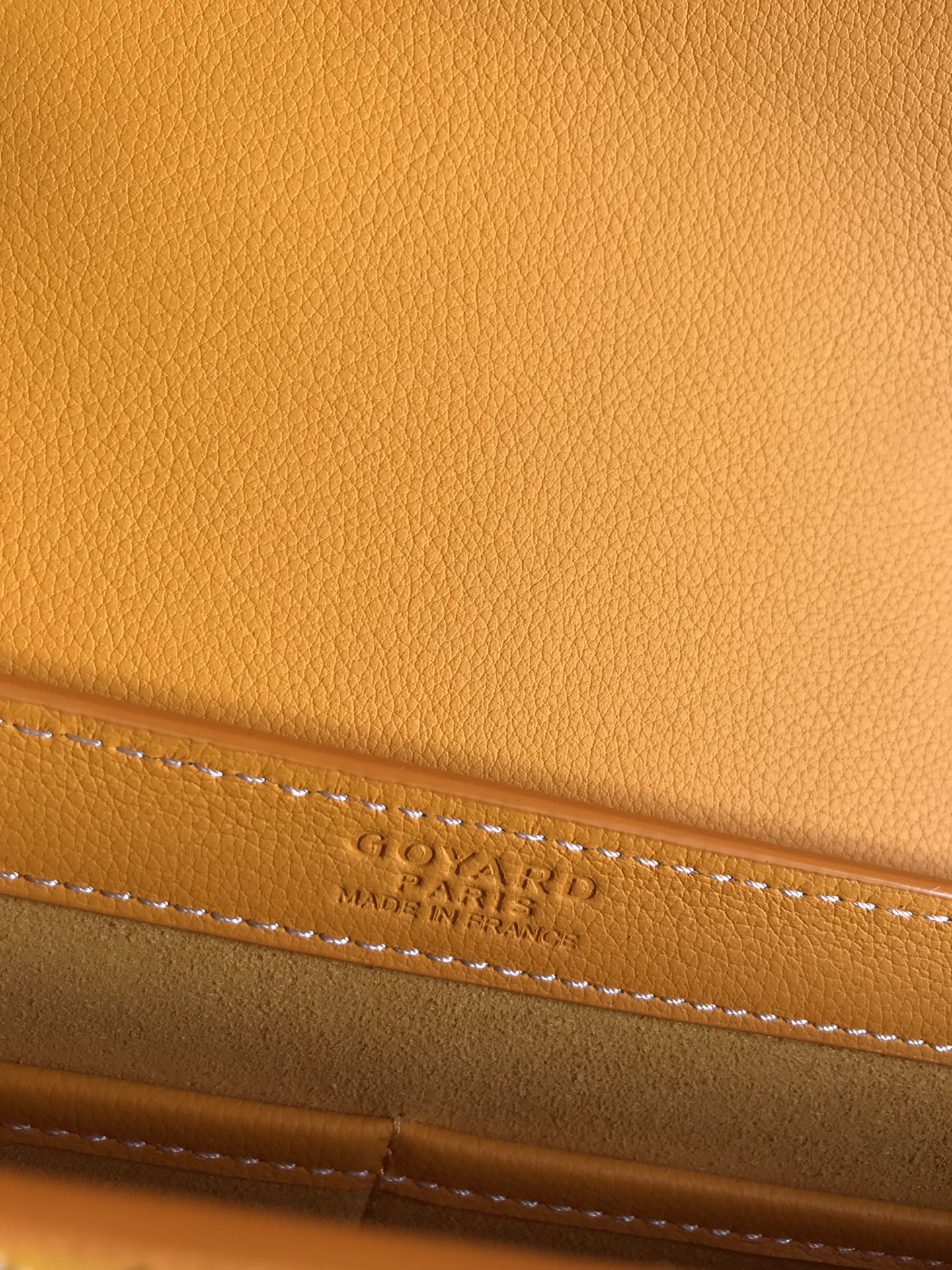 233 BAG 25 IN YELLOW CALFSKIN AND GOYARDINE CANVAS