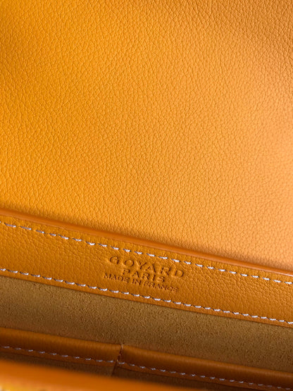 233 BAG 25 IN YELLOW CALFSKIN AND GOYARDINE CANVAS
