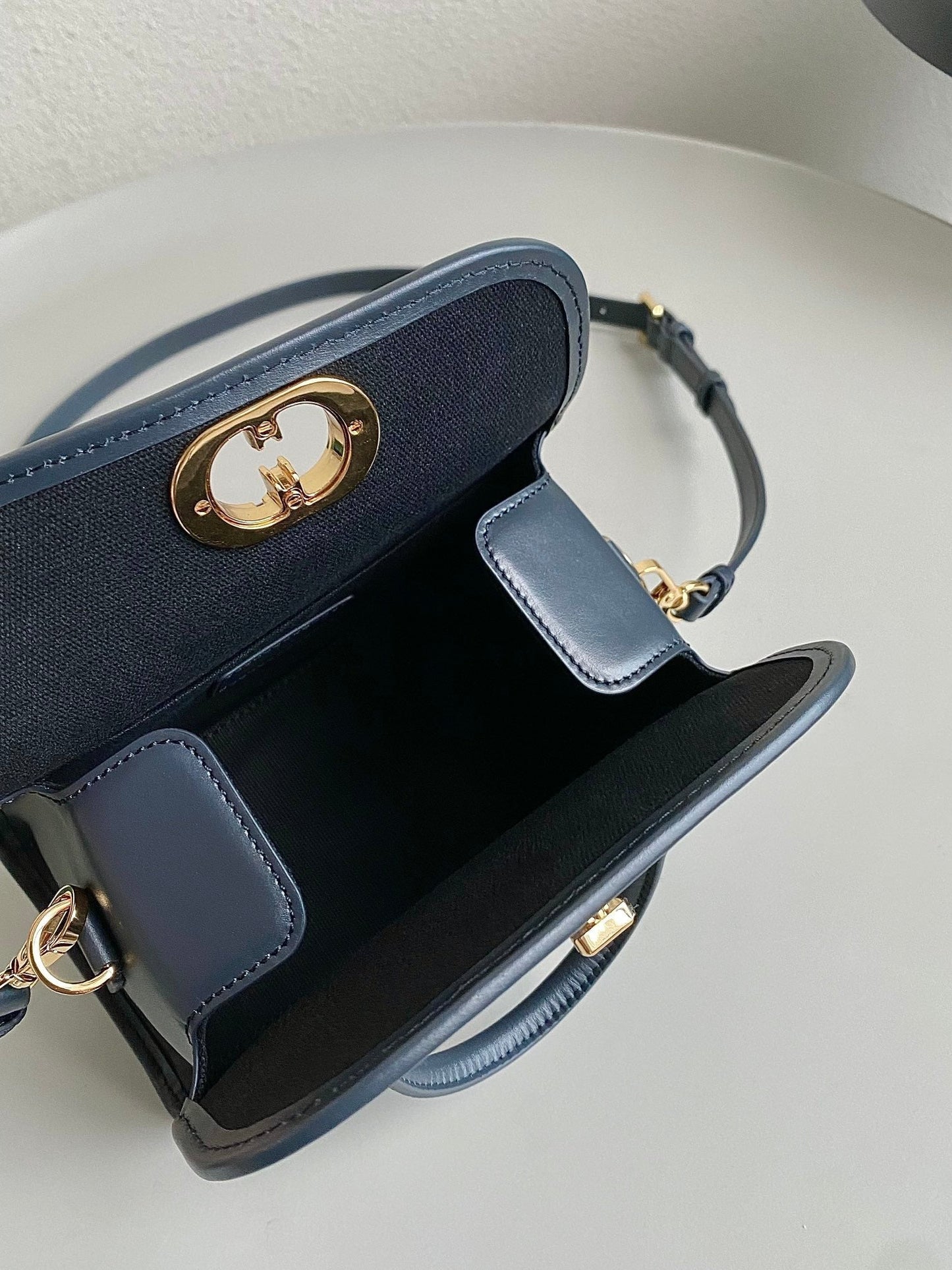 BOSTON 20 HANDBAG IN BLUE OBLIQUE JACQUARD