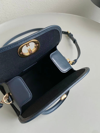 BOSTON 20 HANDBAG IN BLUE OBLIQUE JACQUARD