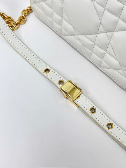 CARO BOX 19 IN WHITE CALFSKIN