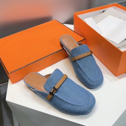Lena Mule Blue Denim