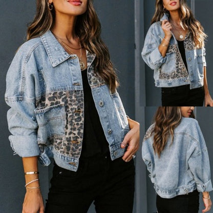 Damen-Denim-Mantel