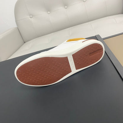 LP NEWPORT WALK SNEAKERS WHITE AND YELLOW CALFSKIN