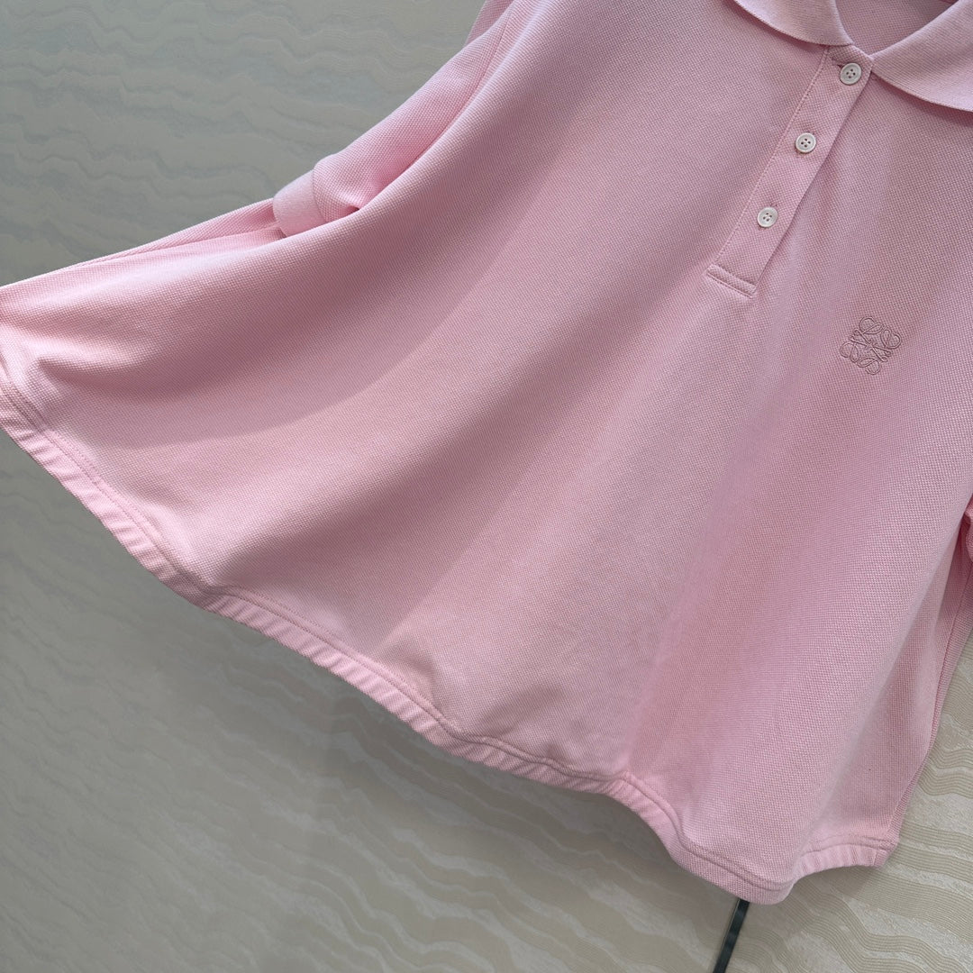 Loewe Polo T-shirt Pink Polyester