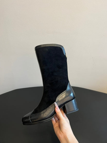 CC 25 Martin Boot Black Suede Sheepskin 408608