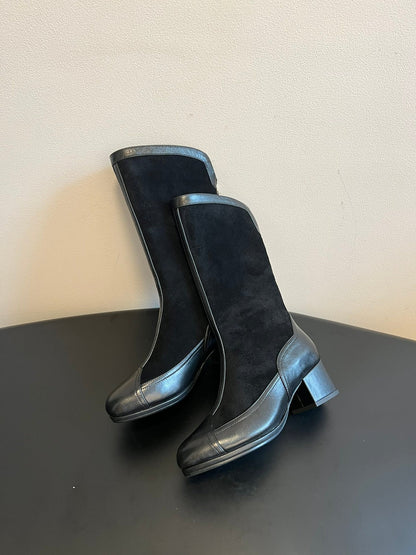 CC 25 Martin Boot Black Suede Sheepskin 408608