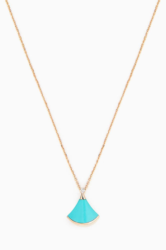 DREAM NECKLACE TURQUOISE PINK GOLD