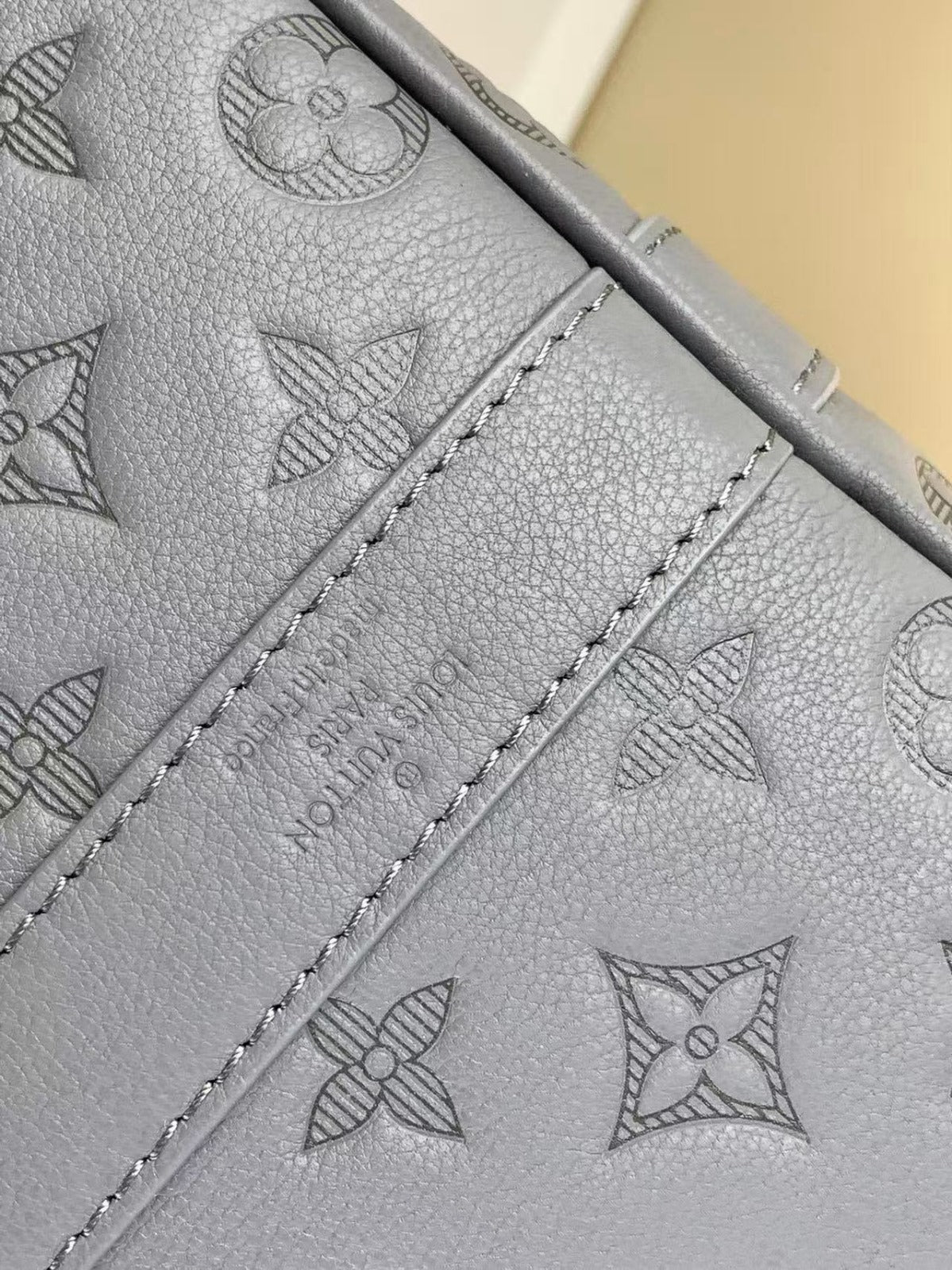 LV  Keepall 50B Anthracite Grey Monogram Shadow Calfskin