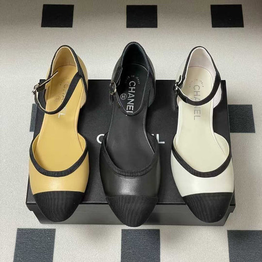 CC 25 Slingback Flat Grosgrain Calfskin