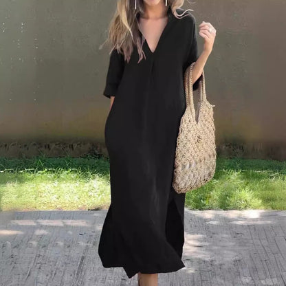 Celestina Kleid mit Seitenschlitzen