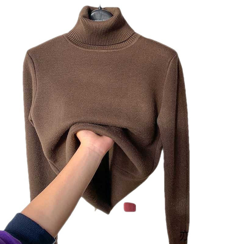Damen Rollkragenpullover mit Fleecefutter