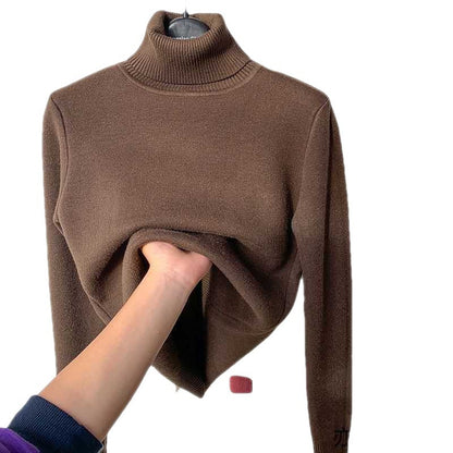 Damen Rollkragenpullover mit Fleecefutter