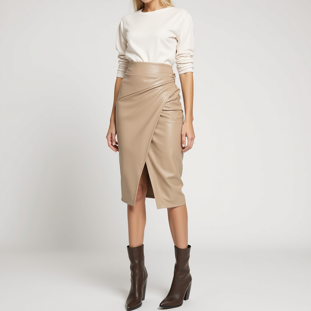 ModenGlanz Leder-Wickelrock