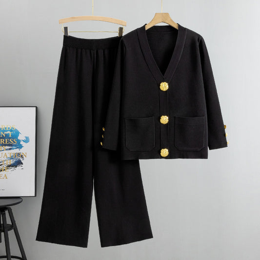 ModenGlanz -Knitted Cardigan Suit