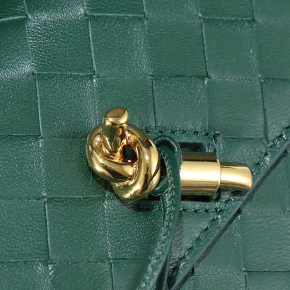 BV Long Clutch Andiamo With Handle 31cm Emerald Green Calfskin Ghw