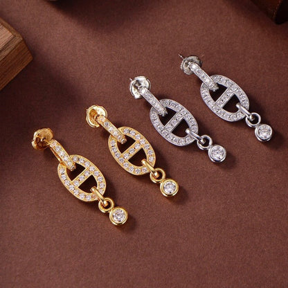 HM CHAINE DIAMOND EARRINGS