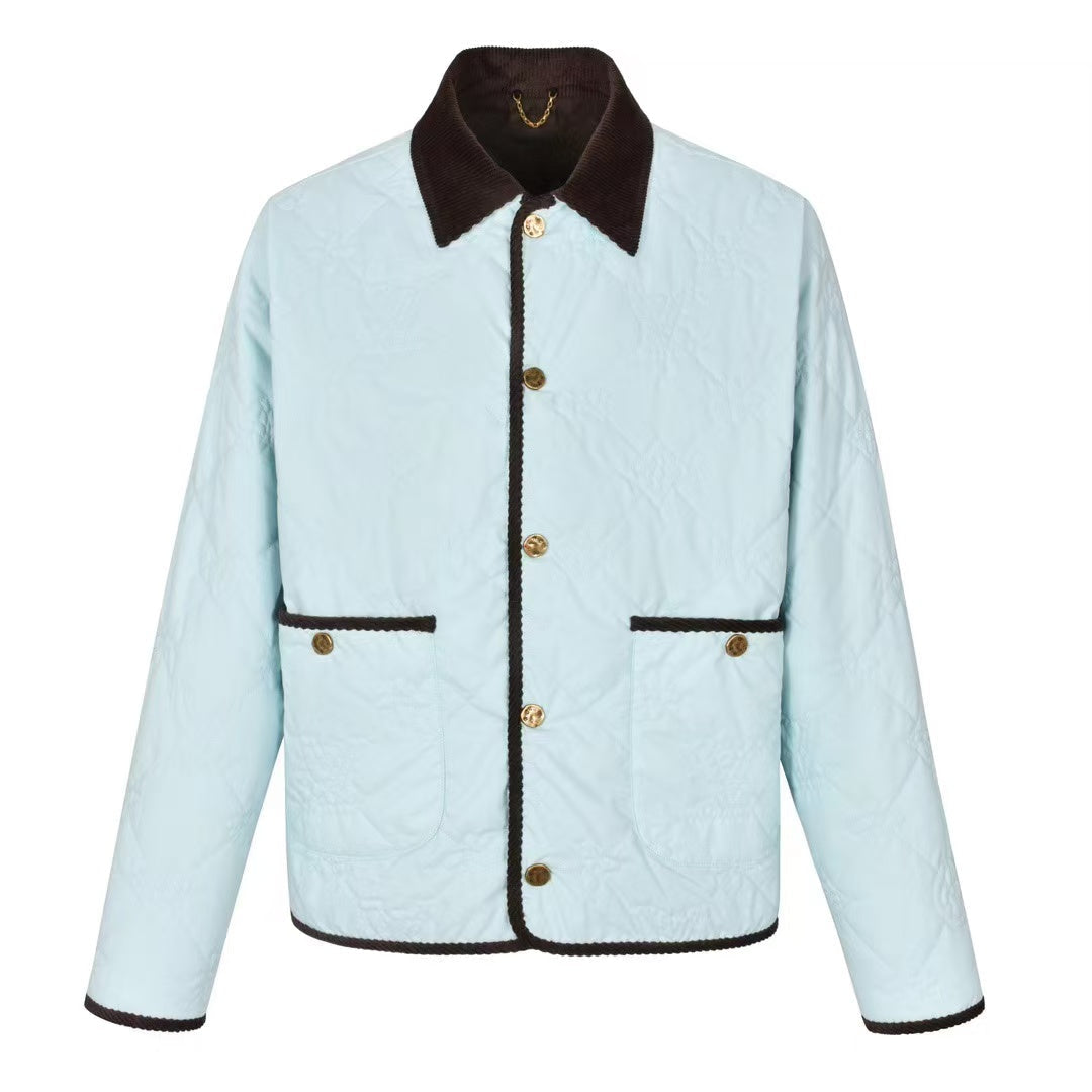 LV Monogram Padded Cotton Blue Jacket