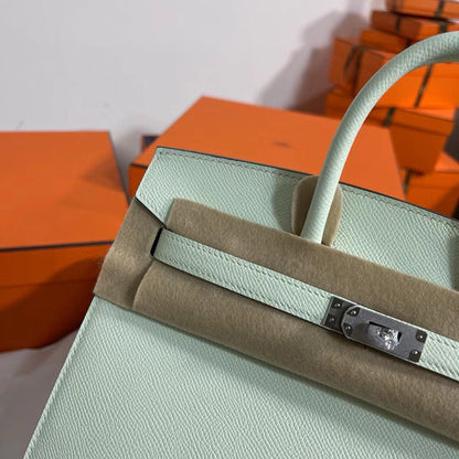 HM BIRKIN 25CM VERT FIZZ TOGO LEATHER SILVER HARDWARE