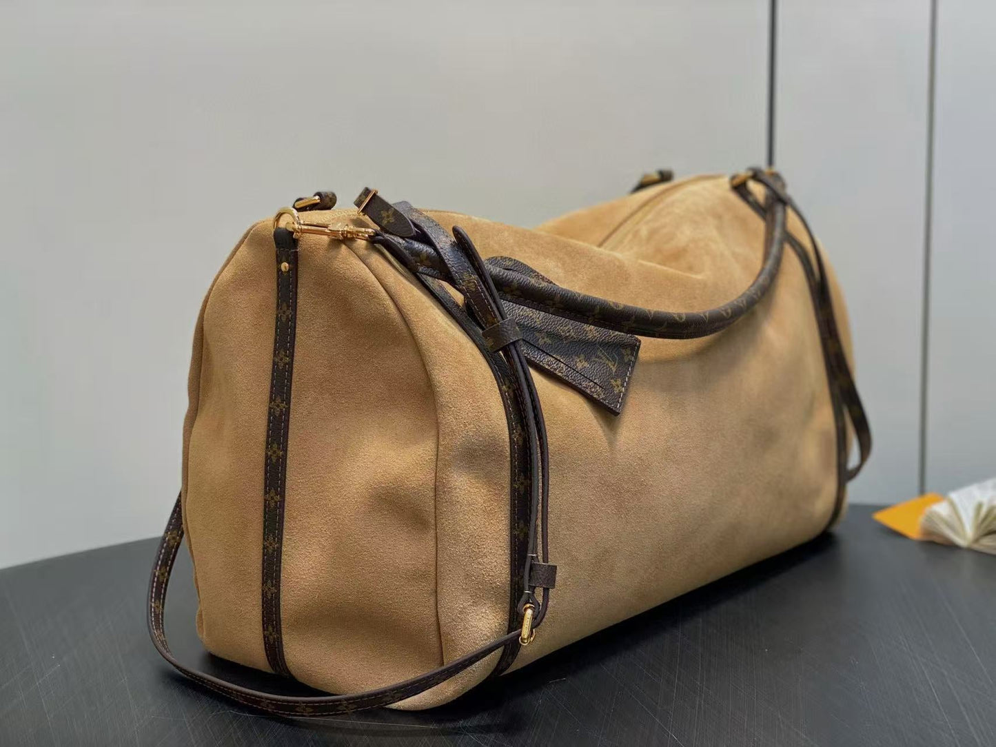 LV Express Travel Bag Hazelnut Brown Cowhide Frabic