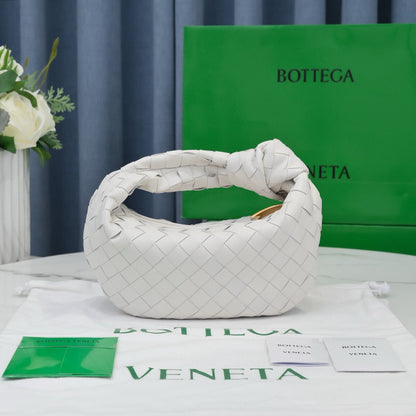 BV 24 Mini Jodie 28 White Lambskin Gold Hardware