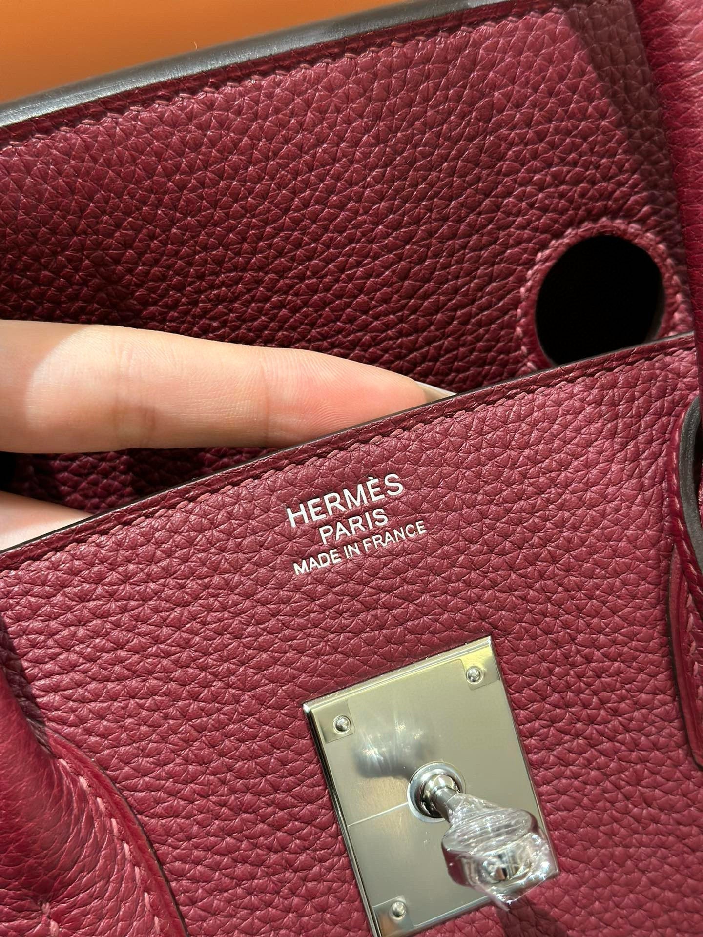 HM BIRKIN 30CM BURGUNDY TOGO LEATHER SILVER  HARDWARE
