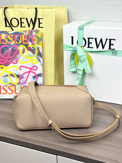 Loewe Small Puzzle Bag in Sand Soft Grained Calfskin