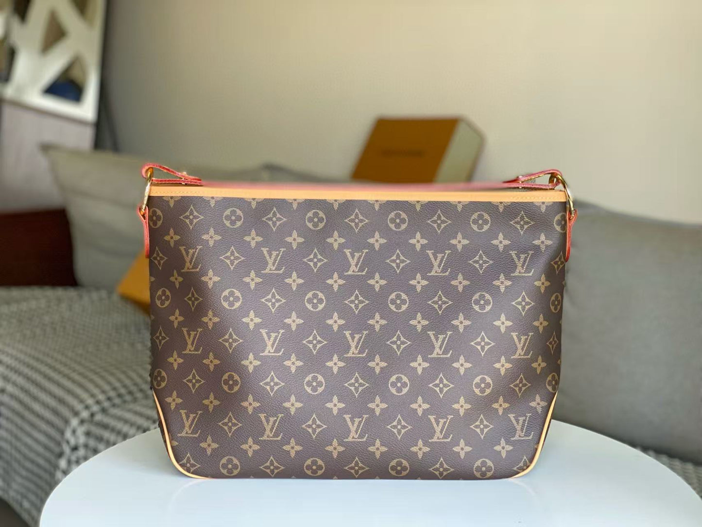LV Monogram Bag 46cm Brown Beige Cowhide