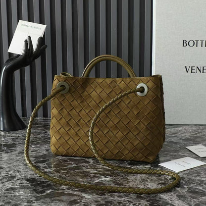 BV Andiamo 25cm Bag Rich Olive Green Suede