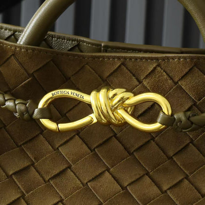 BV Andiamo 25cm Bag Rich Olive Green Suede