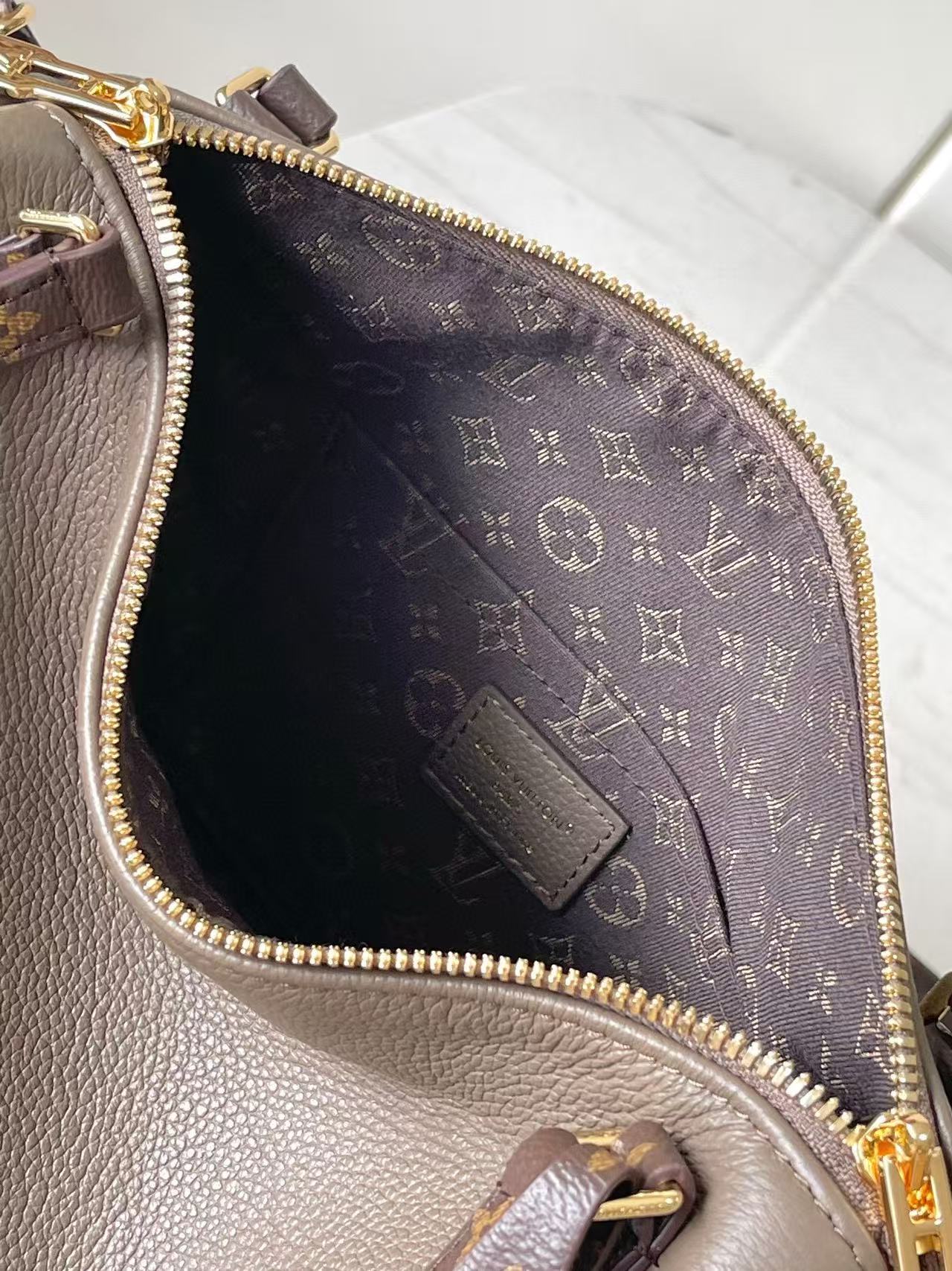 LV Express Bag 26cm Soft Gray Mix Brown Calfskin