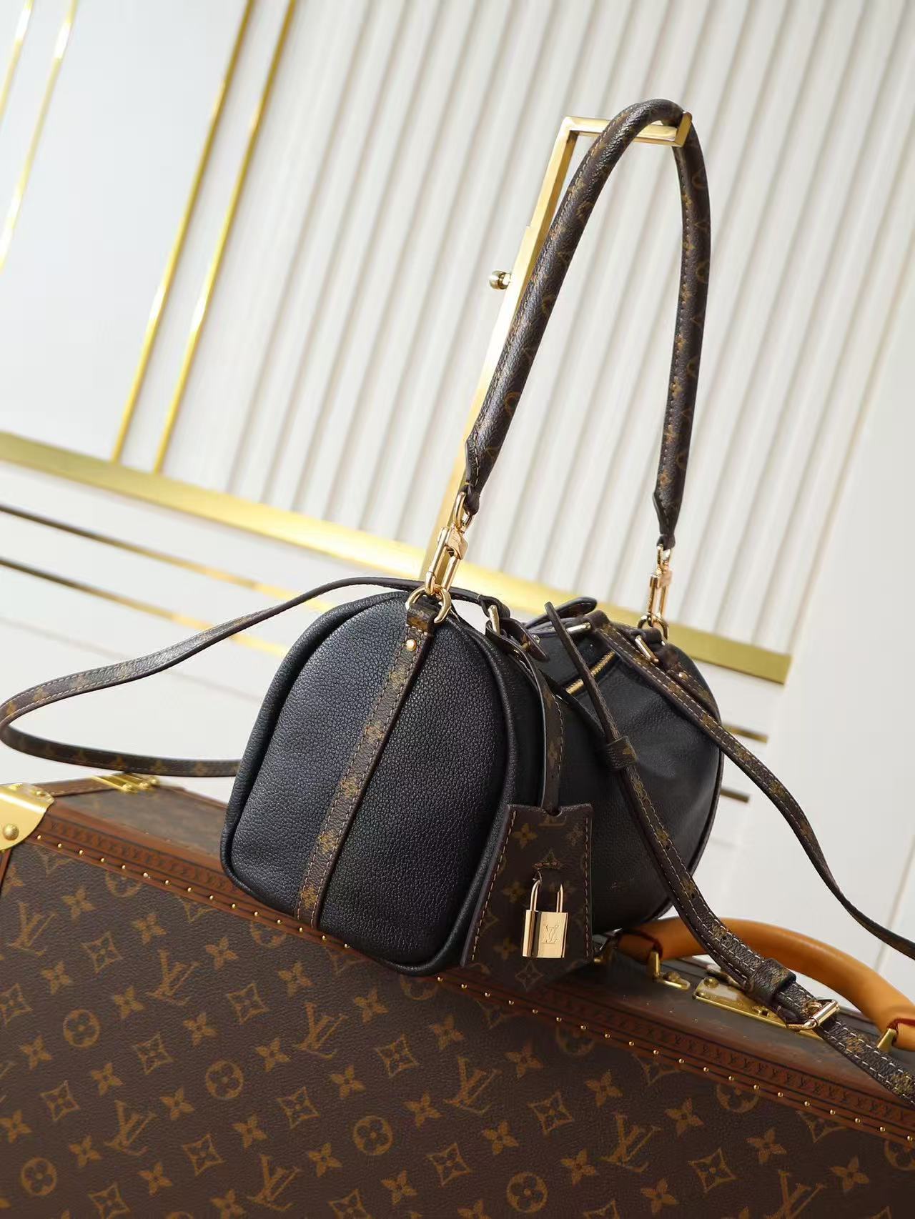 LV Express Bag 26cm Black Mix Brown Calfskin