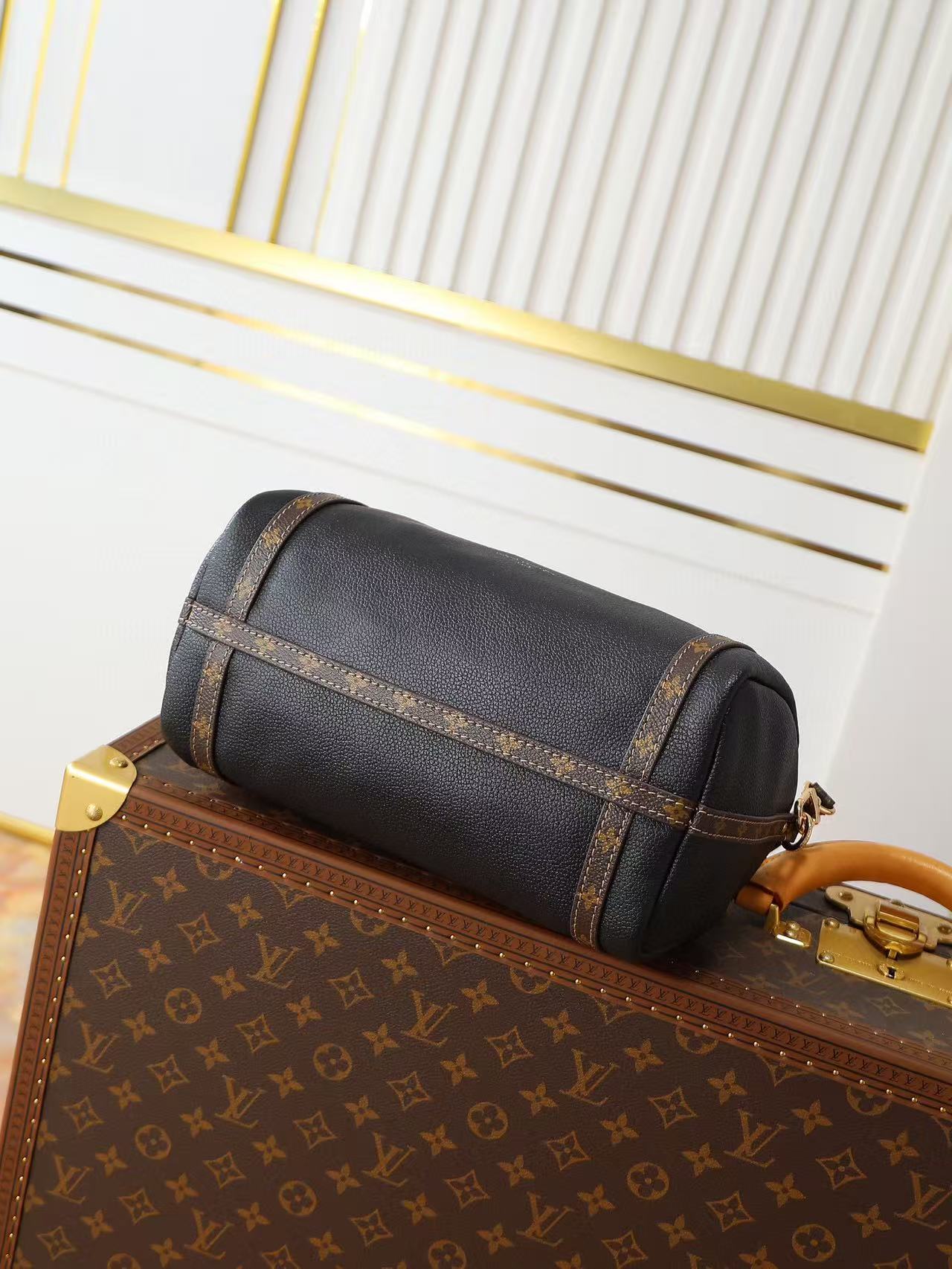 LV Express Bag 26cm Black Mix Brown Calfskin