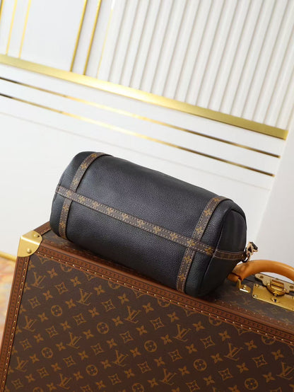 LV Express Bag 26cm Black Mix Brown Calfskin
