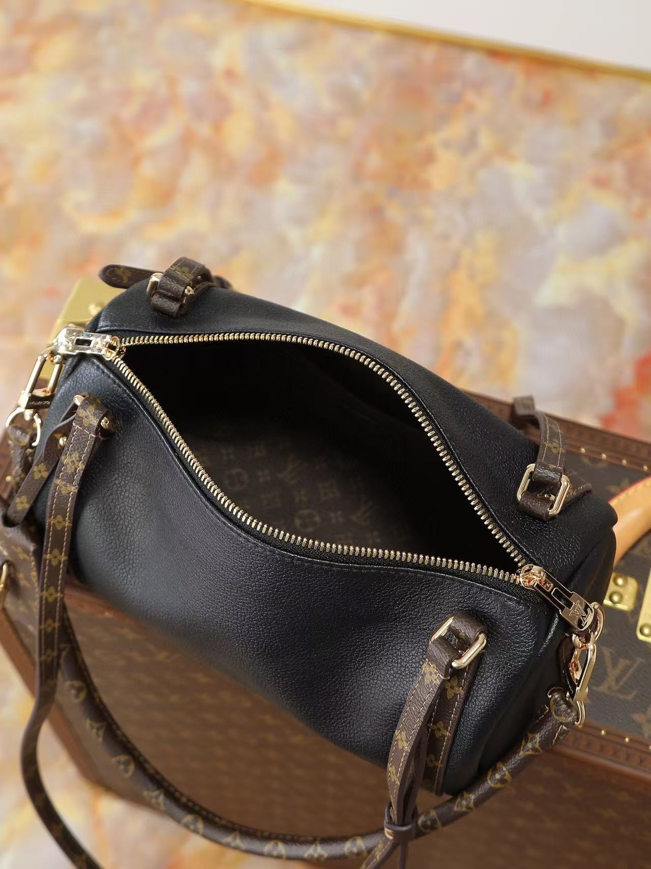 LV Express Bag 26cm Black Mix Brown Calfskin