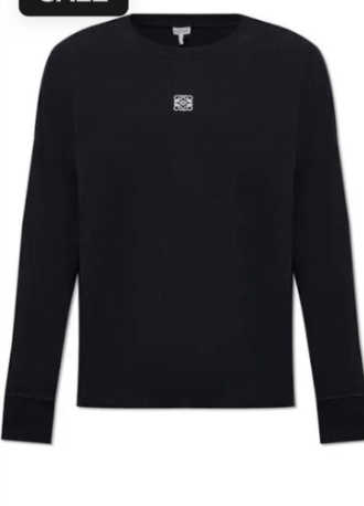 Loewe Long-sleeve T-shirt Black and White Cotton