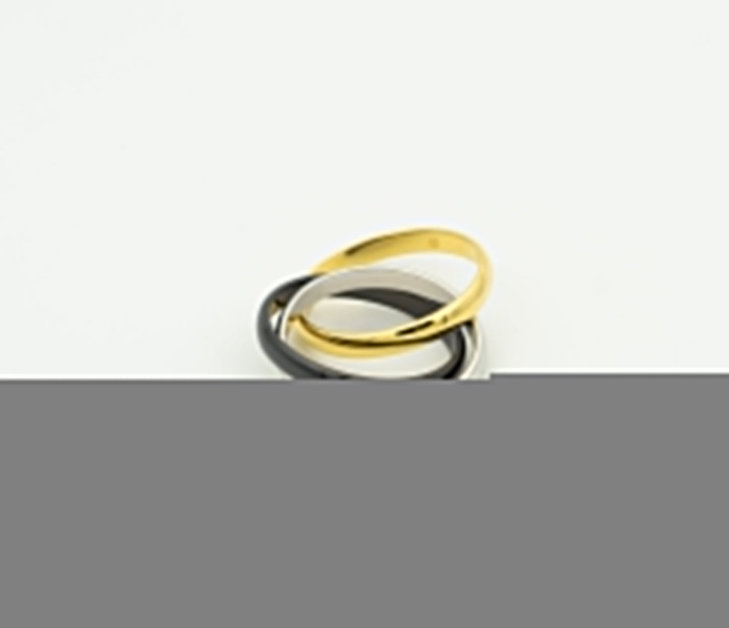 TRINITY RING BLACK GOLD SILVER