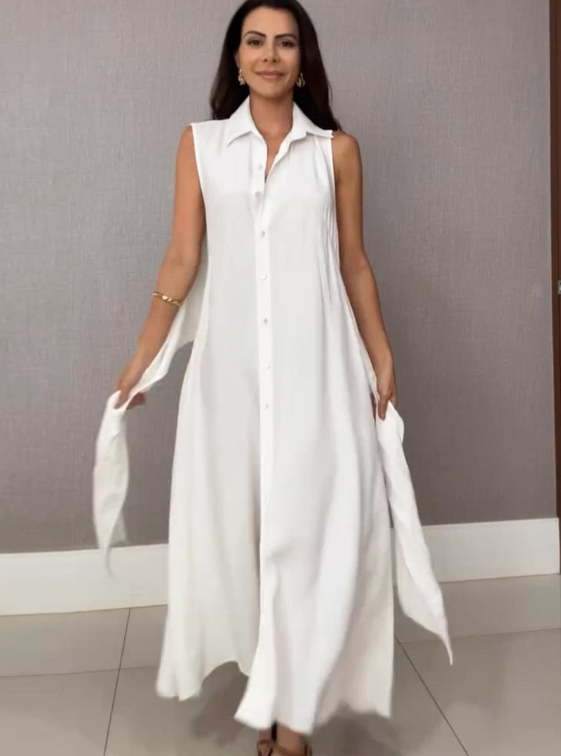 Weißes Wickelkleid