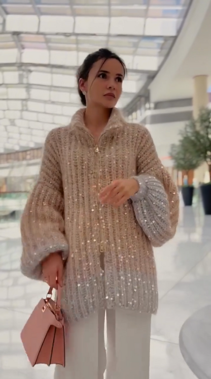 ModenGlanz- Luxe Pailletten Strickpullover